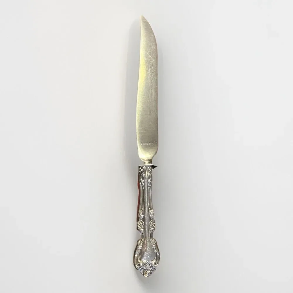 Gorham Melrose Sterling Silver 2pc Steak Carving Set Knife 10